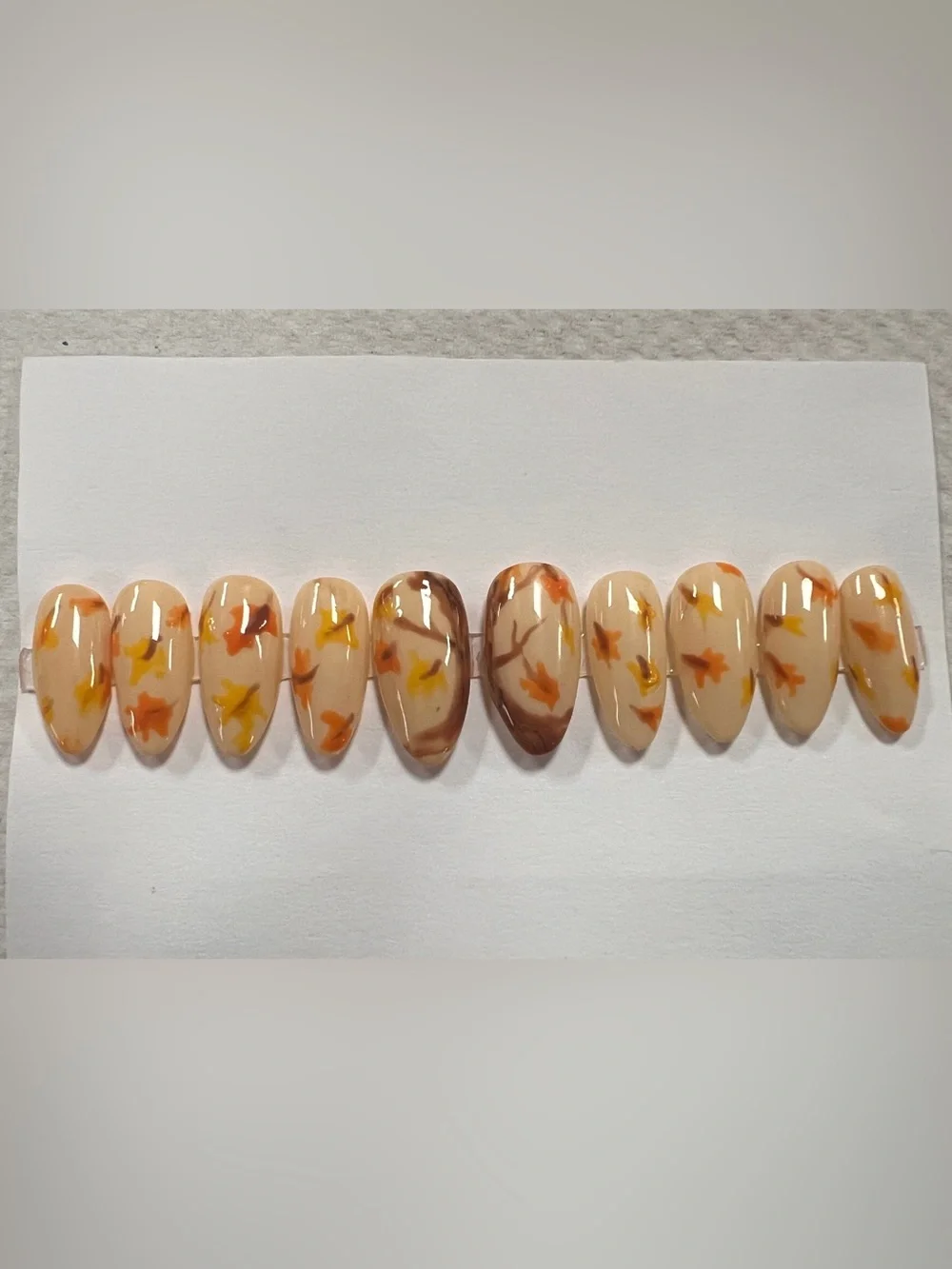 Autumn Leaf Nude Press-On Nail Set